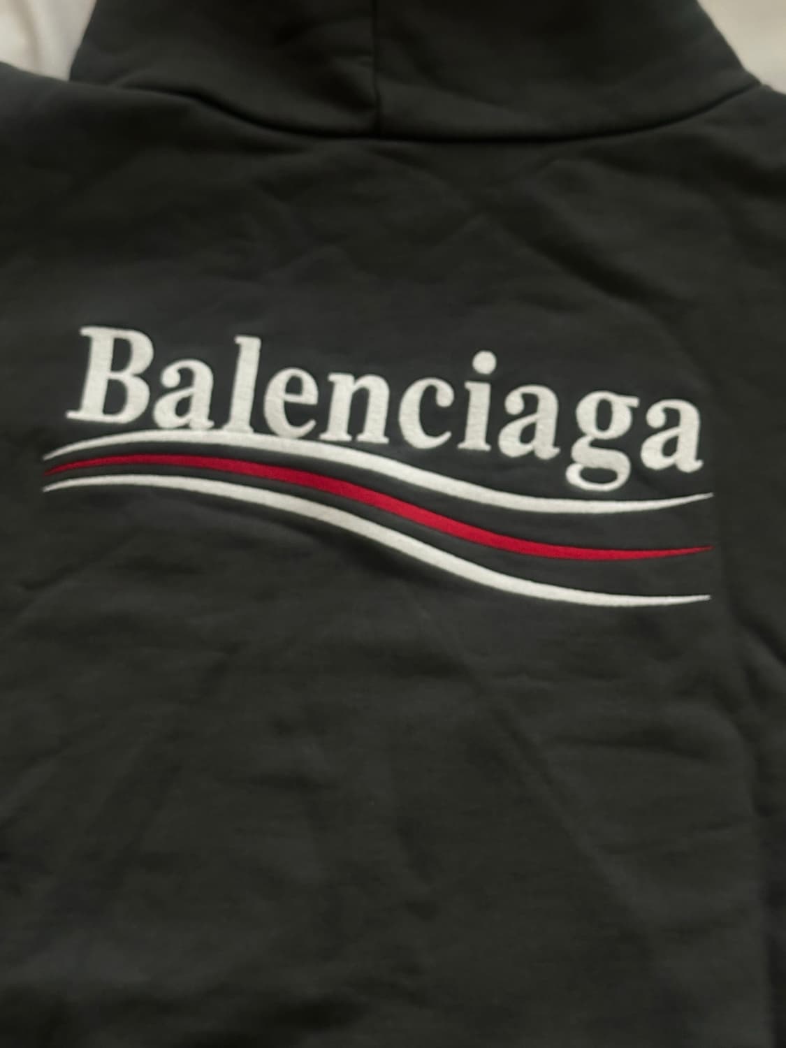 발렌시아가 웨이브로고 자수 후드티 s(105-110)팝니다 상품이미지2