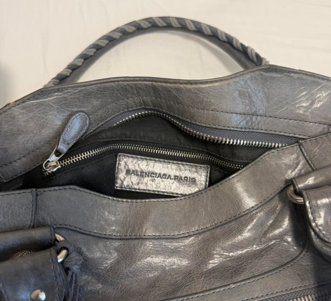 Balenciaga 발렌시아가 모터백 시티백 라이트 그레이 은장 상품이미지8