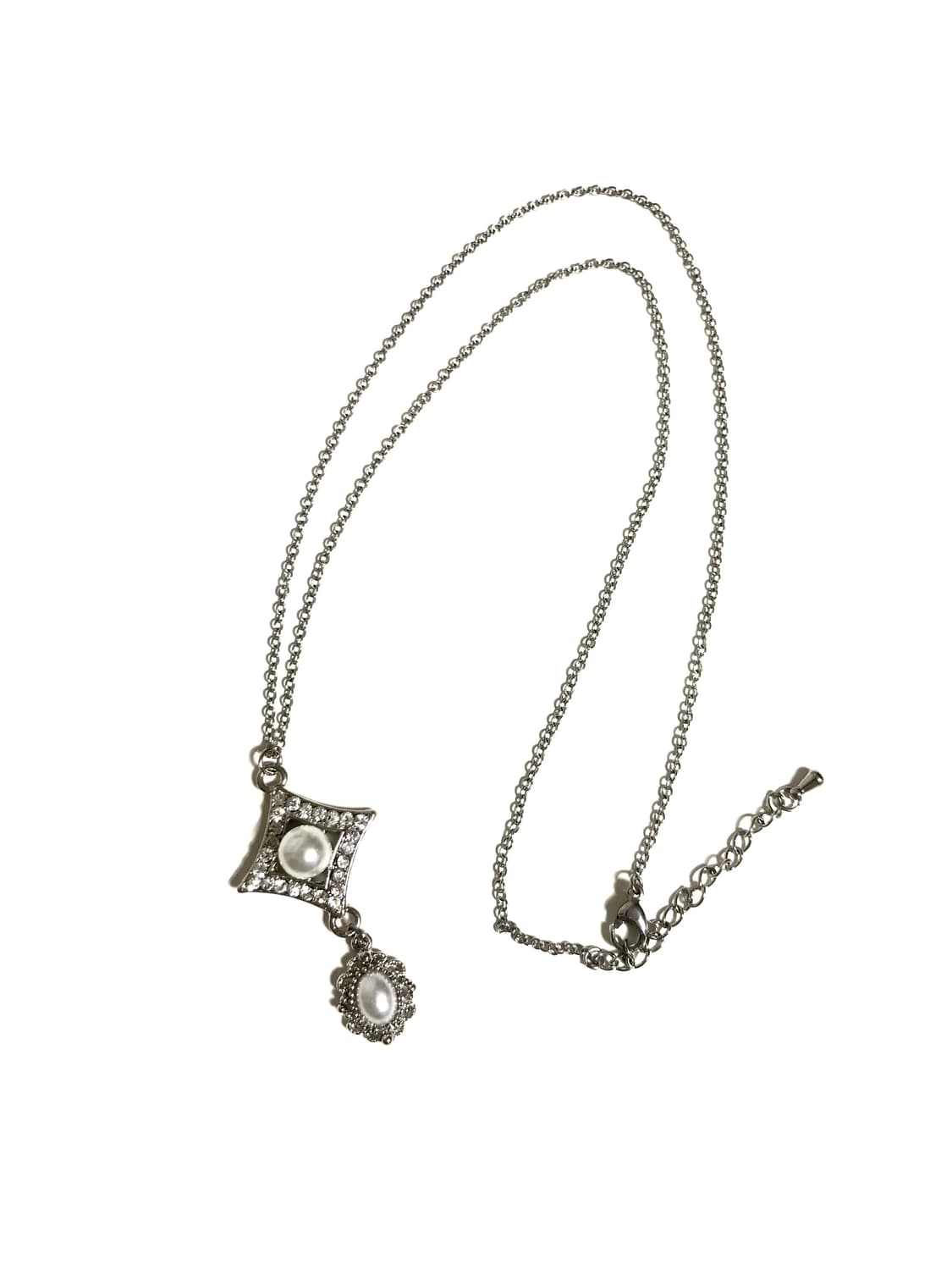 빈티지 오네 갸루 진주 써지컬체인 목걸이 상품이미지2