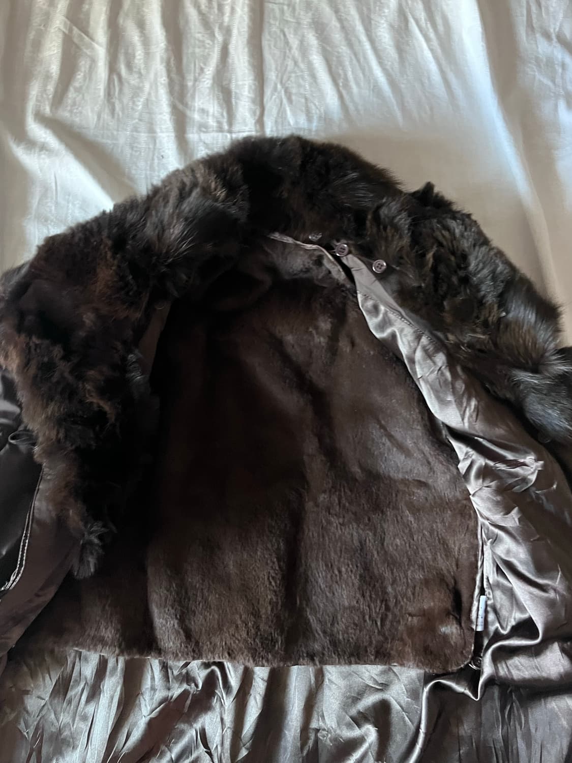 Dark Brown Fur Longline Puffer Jacket 상품이미지6