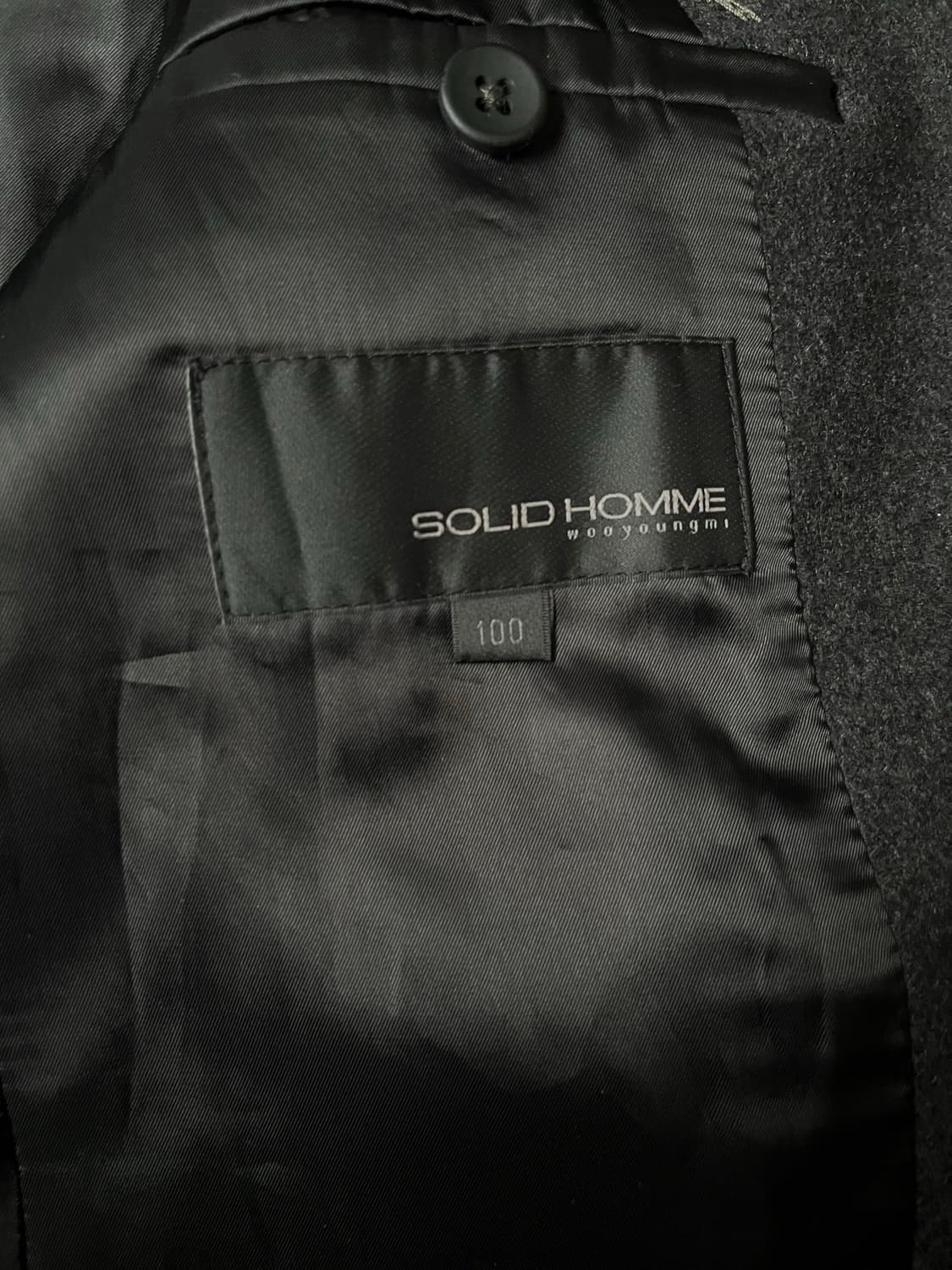 솔리드 옴므 우영미 더블 코트 차콜 상품이미지6