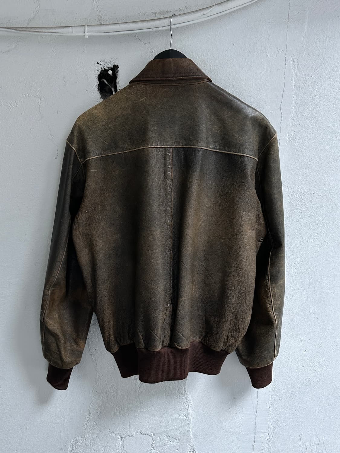 80's USA Made 엘엘빈 고트스킨 A2 봄버 자켓 상품이미지4