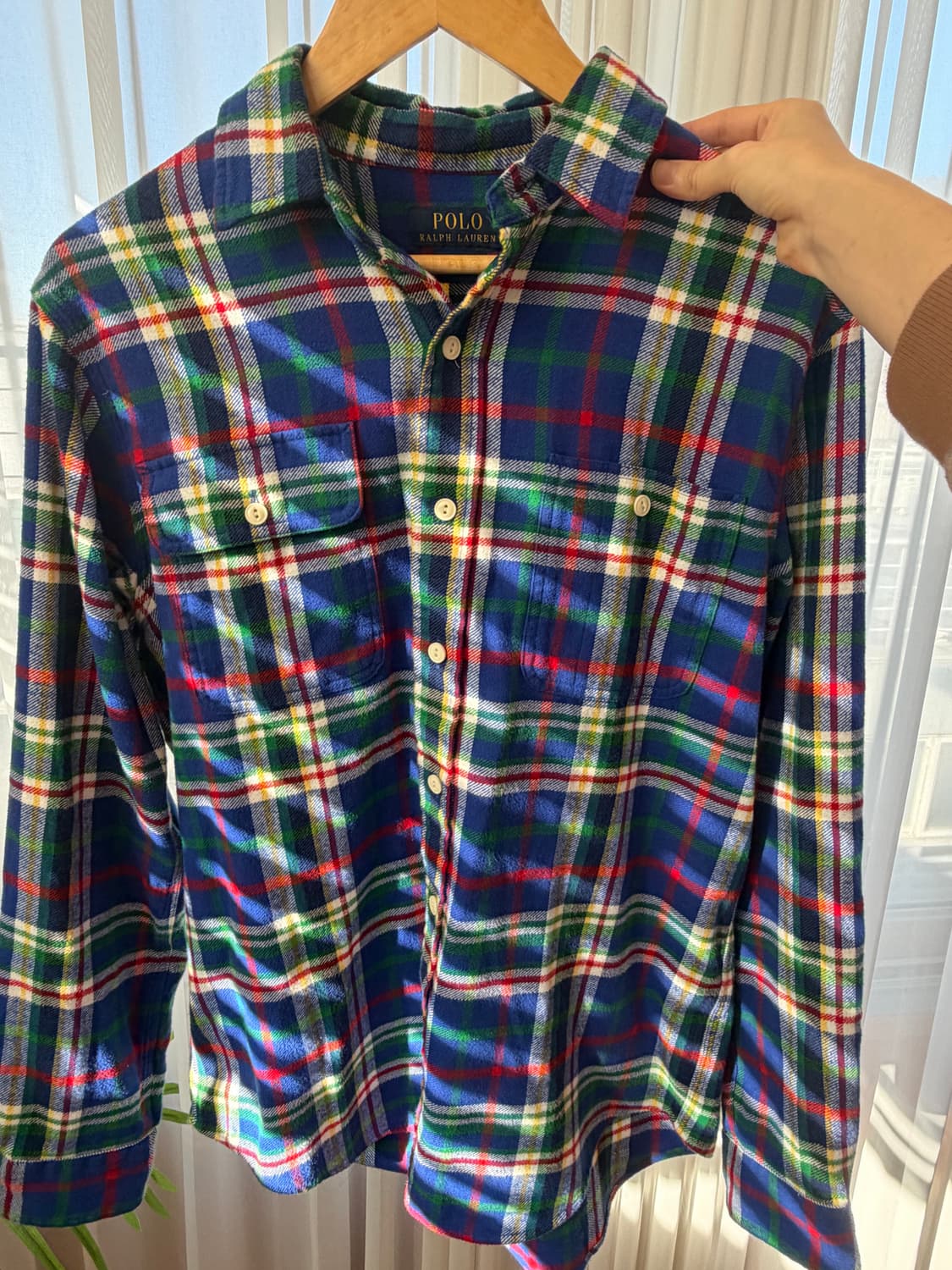 폴로 랄프로렌 클래식핏 플래드 플란넬 워크셔츠 상품이미지1