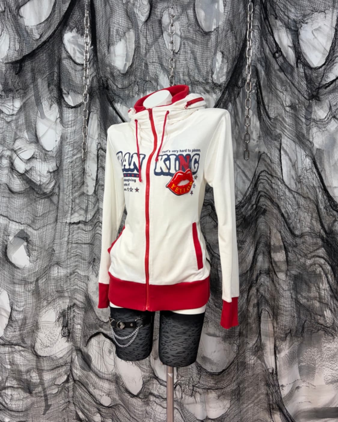 00's Kitsch lettering hickey hoodie zip  상품이미지2