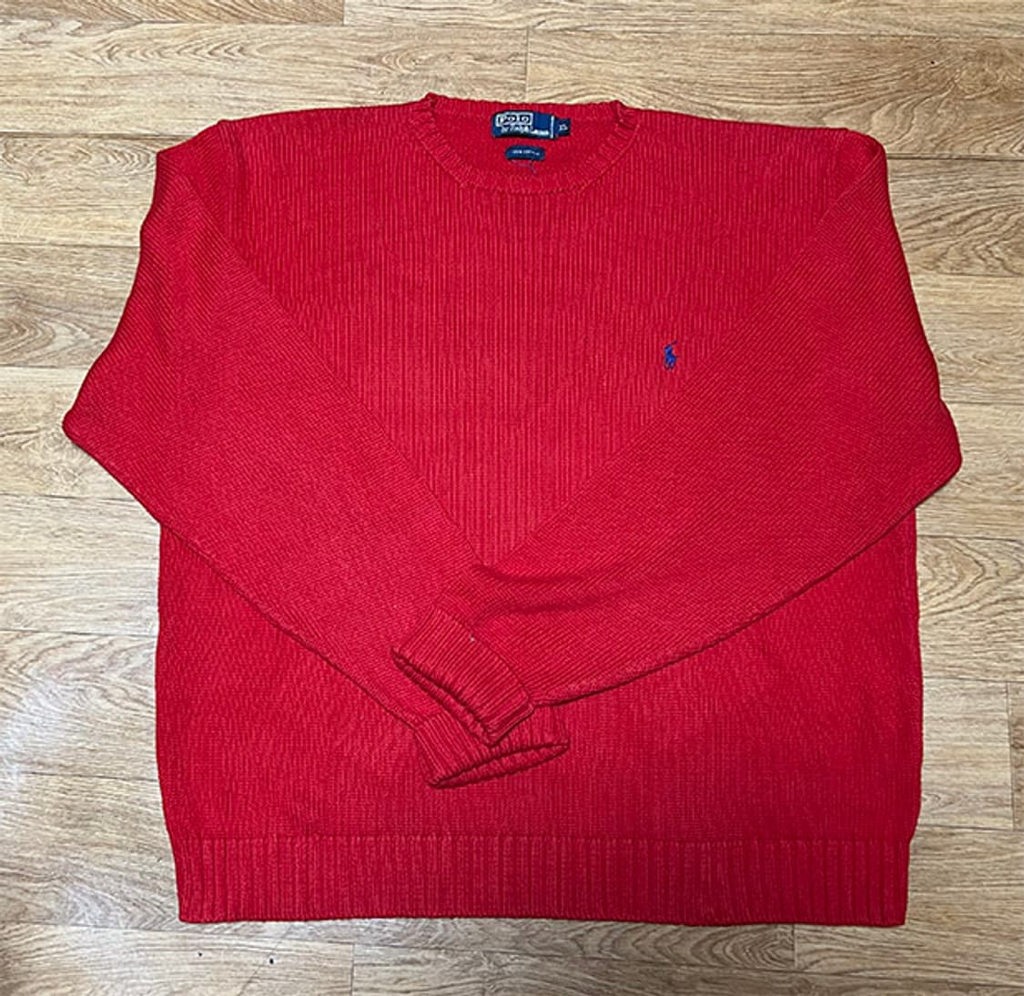 POLO 폴로 남자 코튼니트 레드 오버핏 XXL 110-115 상품이미지1