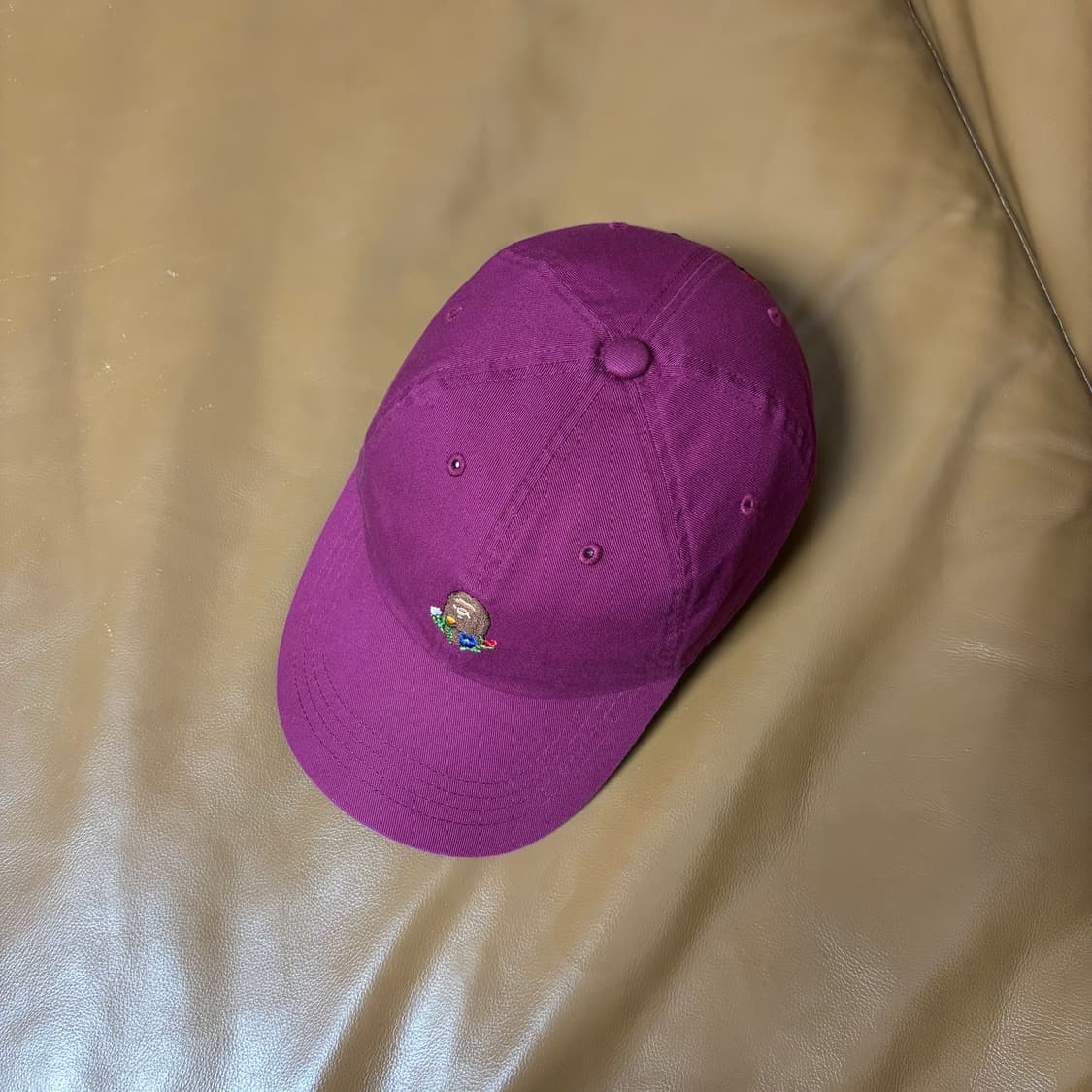 베이프 6패널 볼캡 모자 엠브로이드 플라워 에이프 헤드 상품이미지5