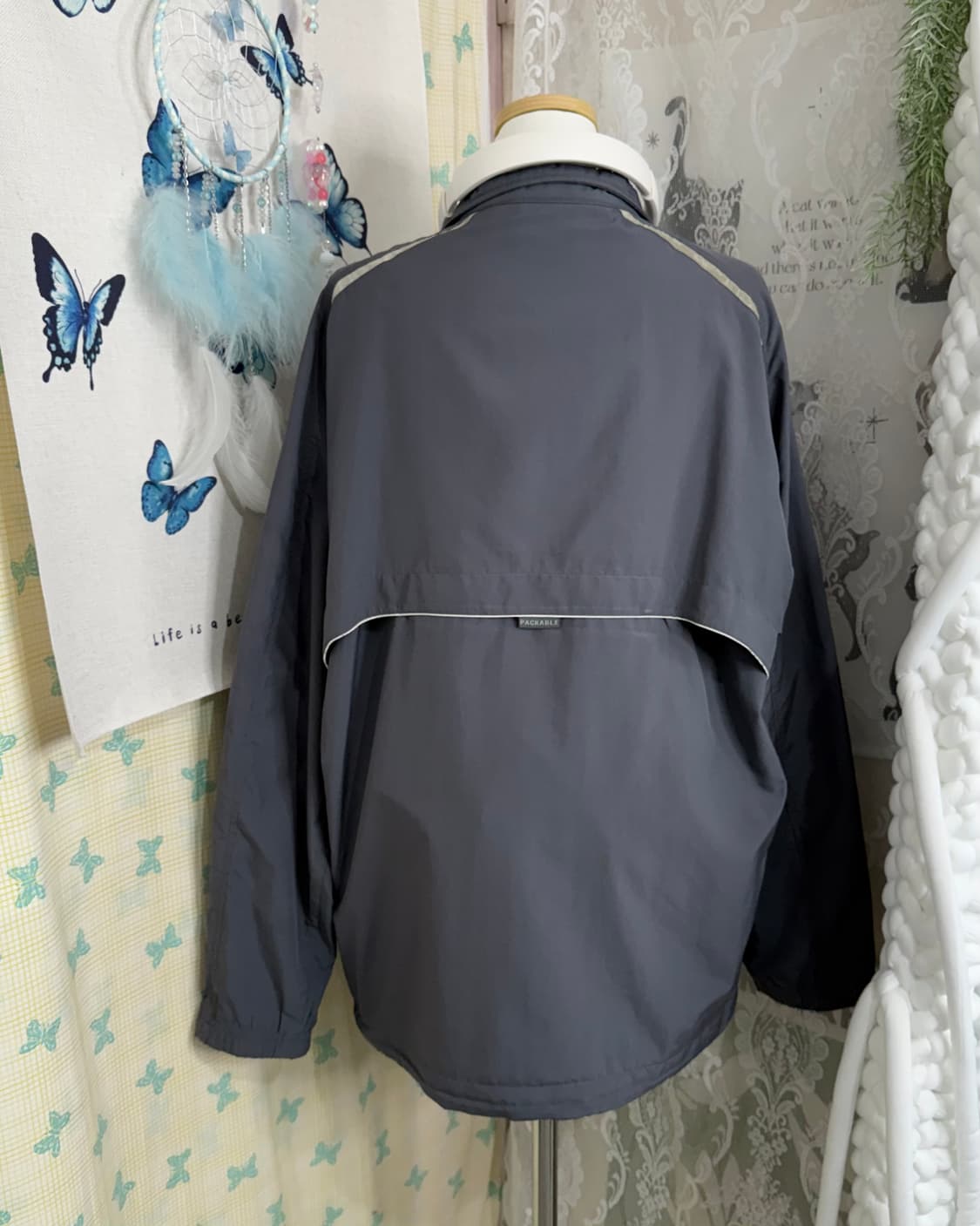 그레이 오버핏 바람막이 상품이미지5