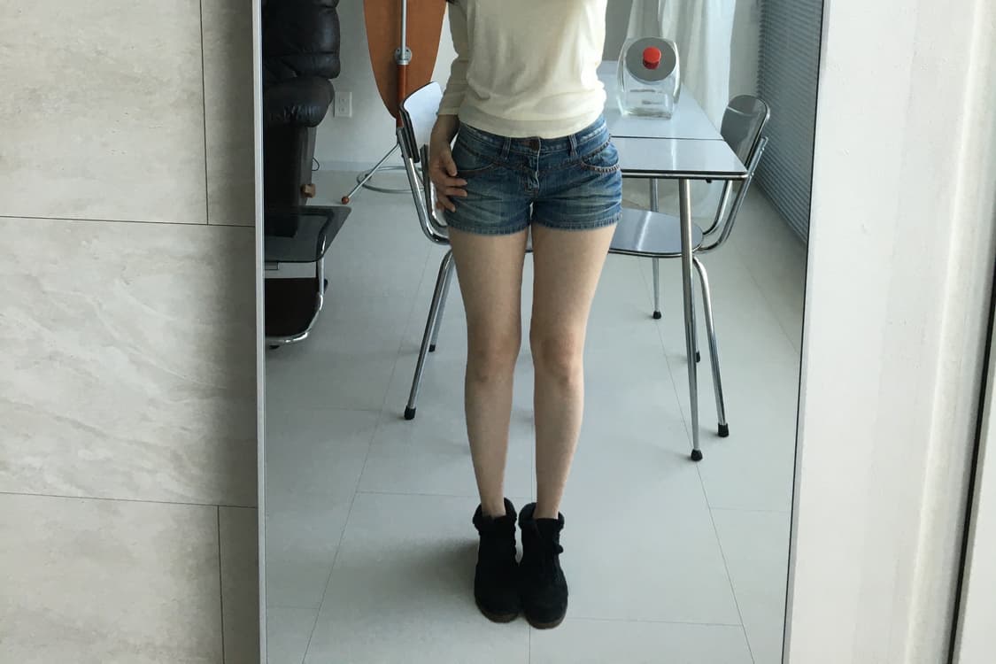 stud denim micro shorts 상품이미지4