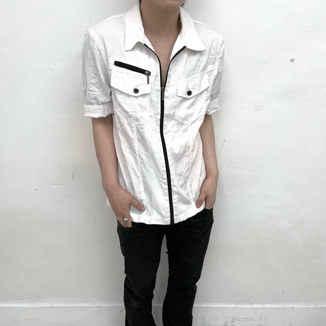 White formal short jacket 상품이미지2