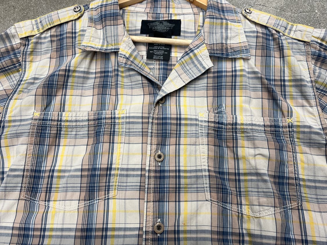 할리데이비슨 체크 반팔 셔츠 상품이미지2