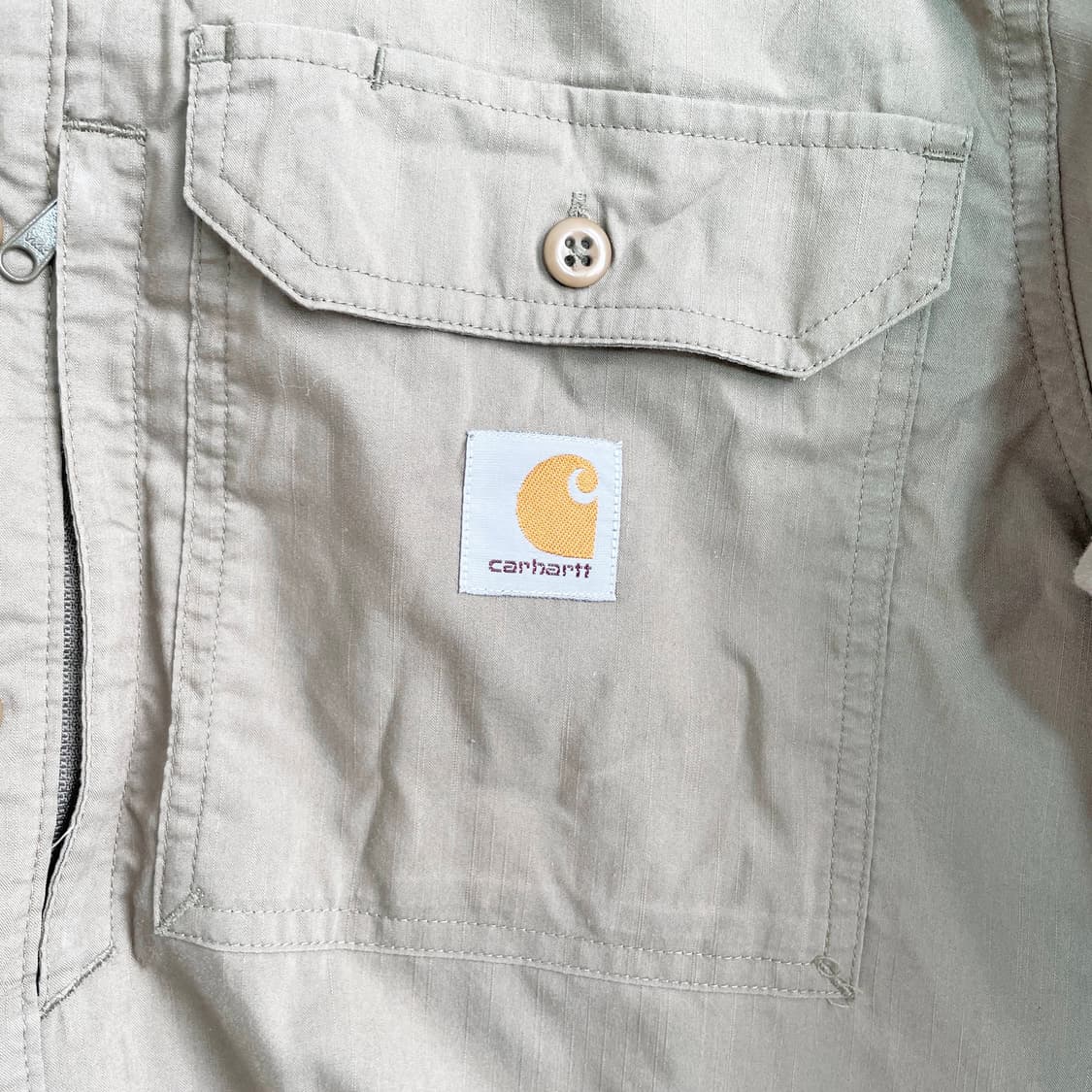 B1 칼하트 오리지널 코튼 베이지 셔츠 M사이즈 상품이미지4
