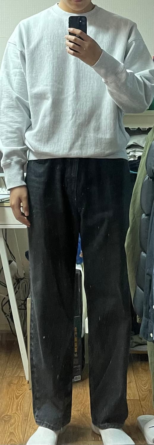 스테디에브리웨어 릴렉스드 데님 팬츠 (미디엄 블랙) 3 상품이미지2