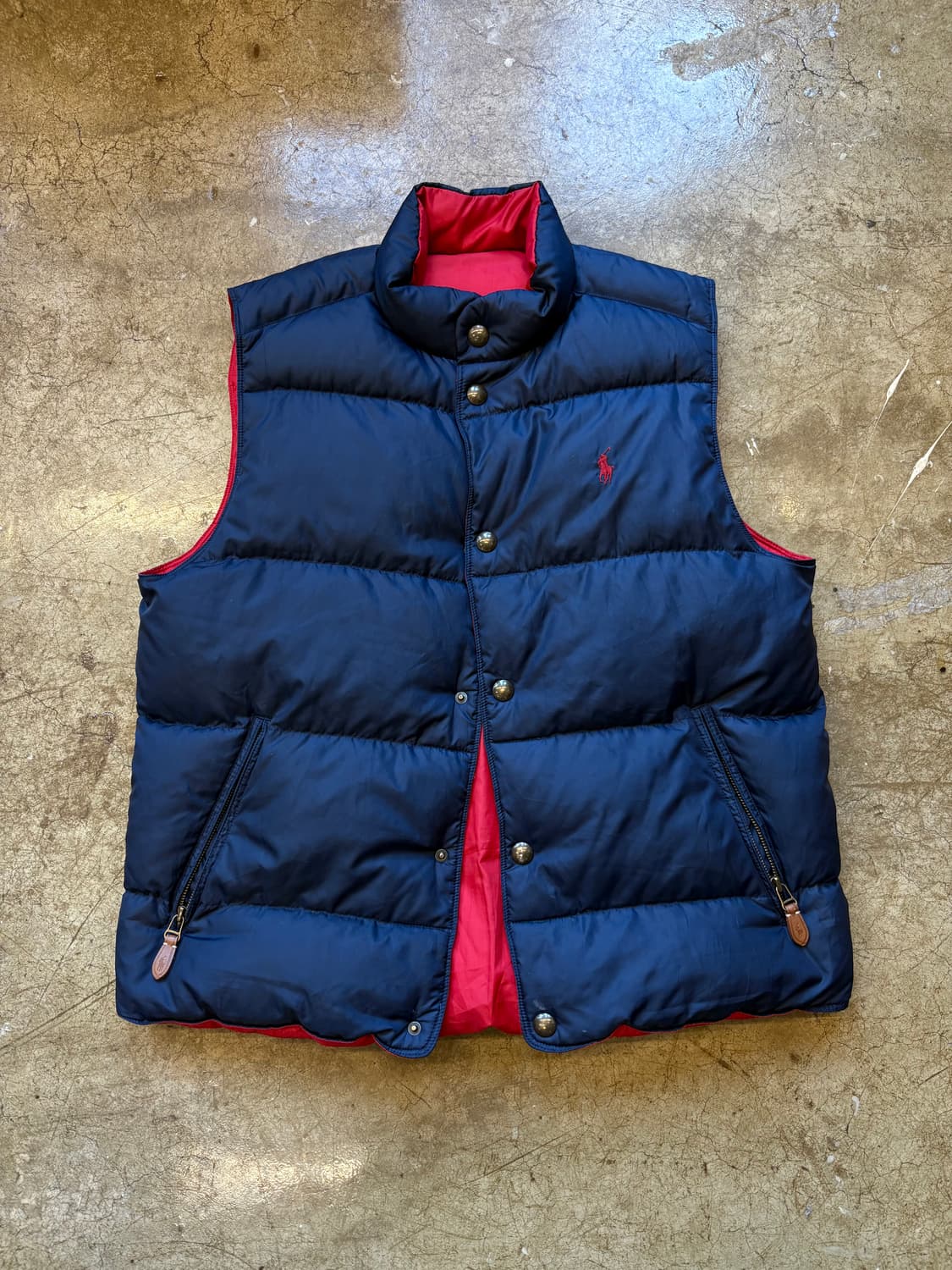 폴로 리버시블 다운 패딩 베스트 상품이미지1