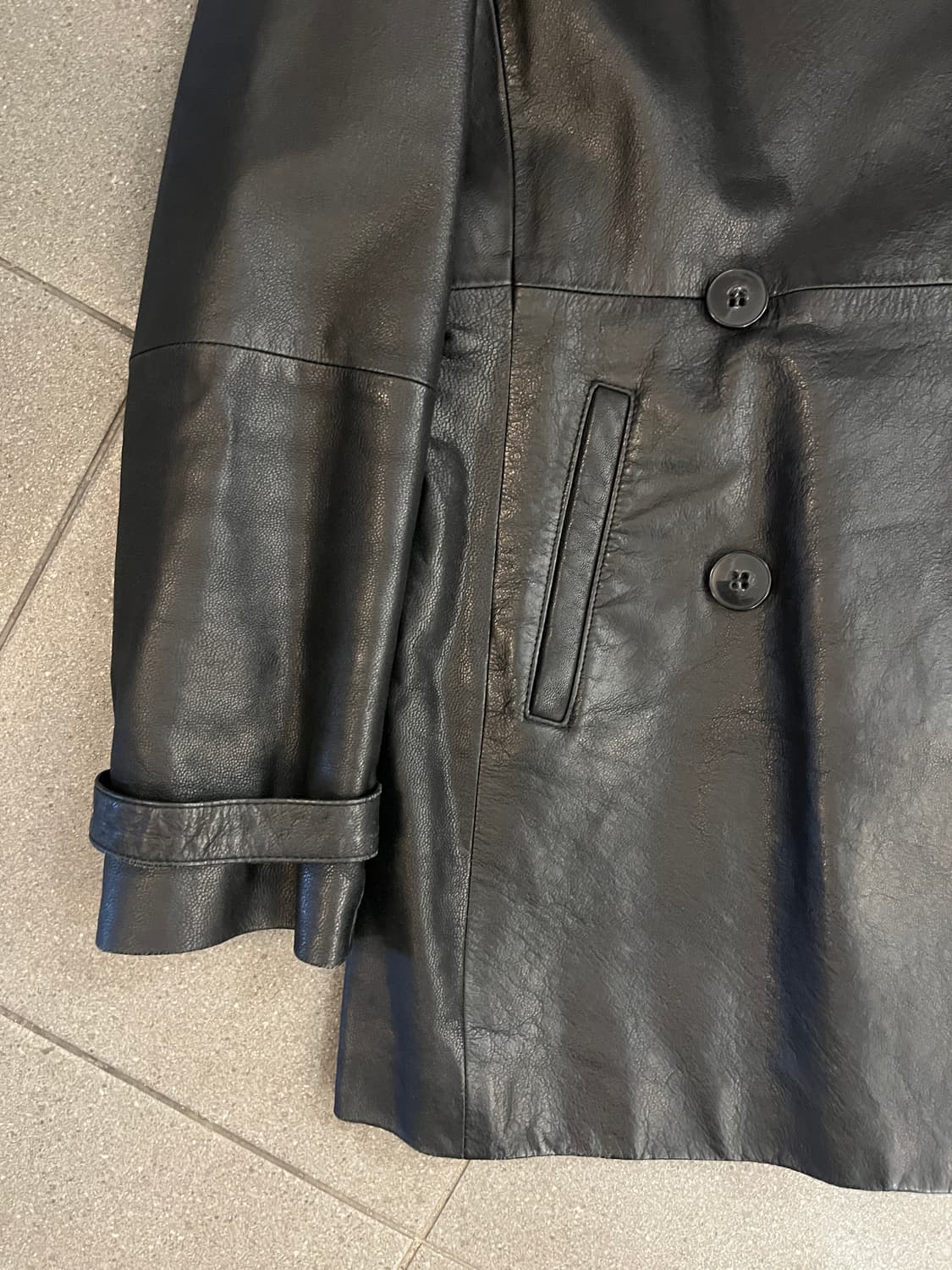 90s 엠포리오 아르마니 고트스킨 레더자켓 상품이미지4