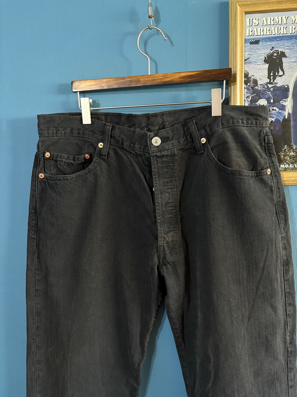 00‘s Levis Black 501 Denim pant.  상품이미지2