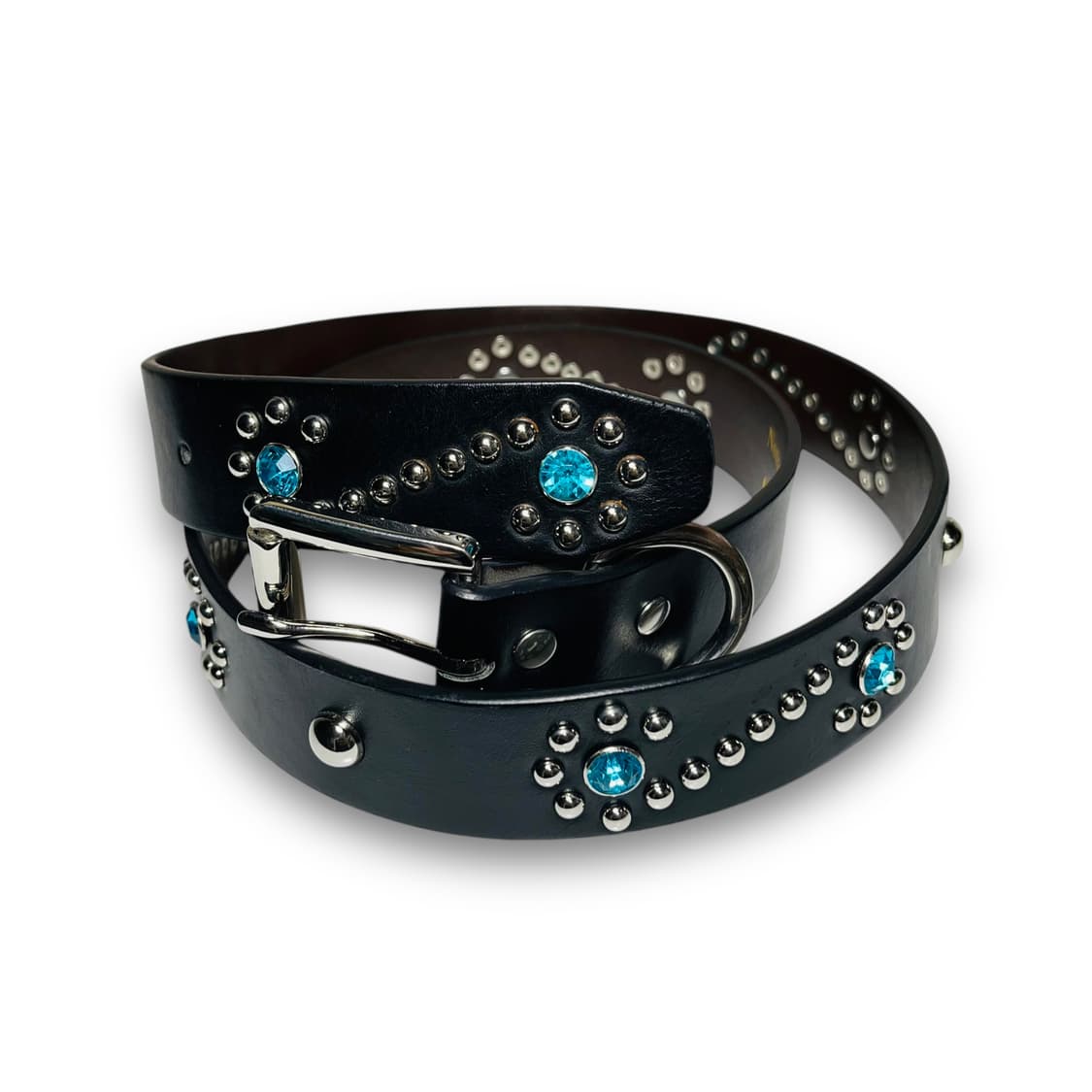 감마갤러리 웨스턴 쥬얼리 블루 비즈 스터드 벨트 상품이미지2