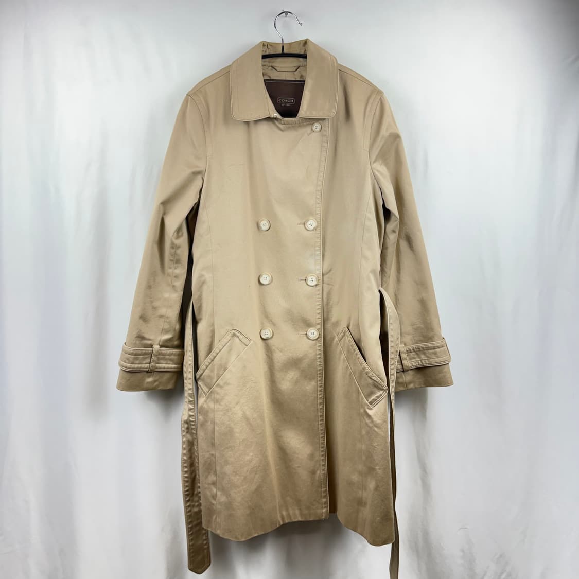 (M) 코치 우먼스 트렌치 코트 베이지 상품이미지2
