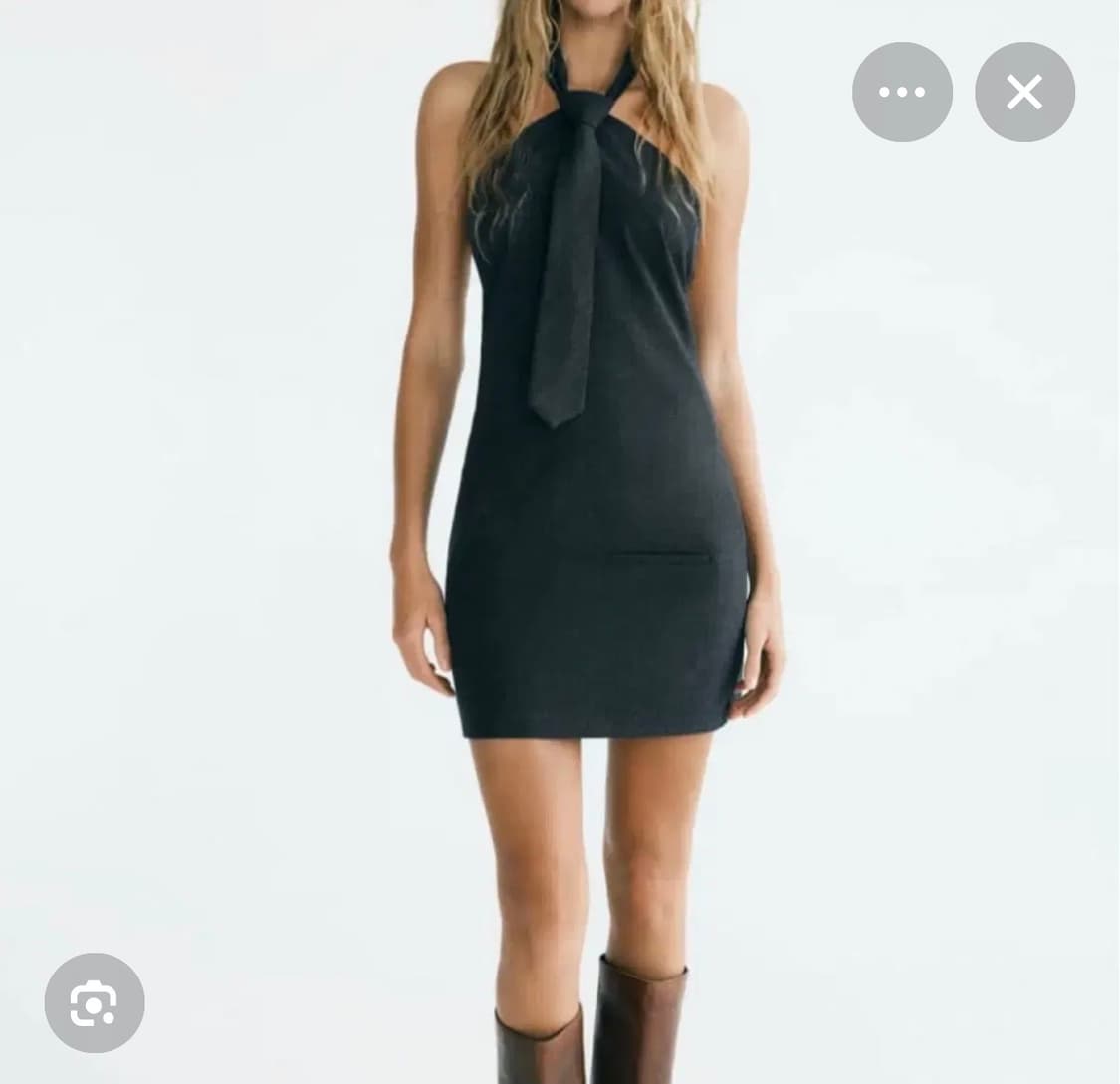 자라 넥타이 홀터넥 원피스 상품이미지1