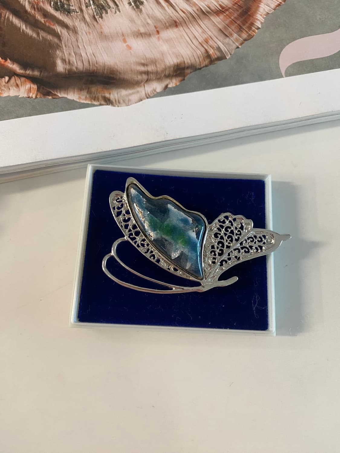 나비모양 칠보공예 브로치 상품이미지1