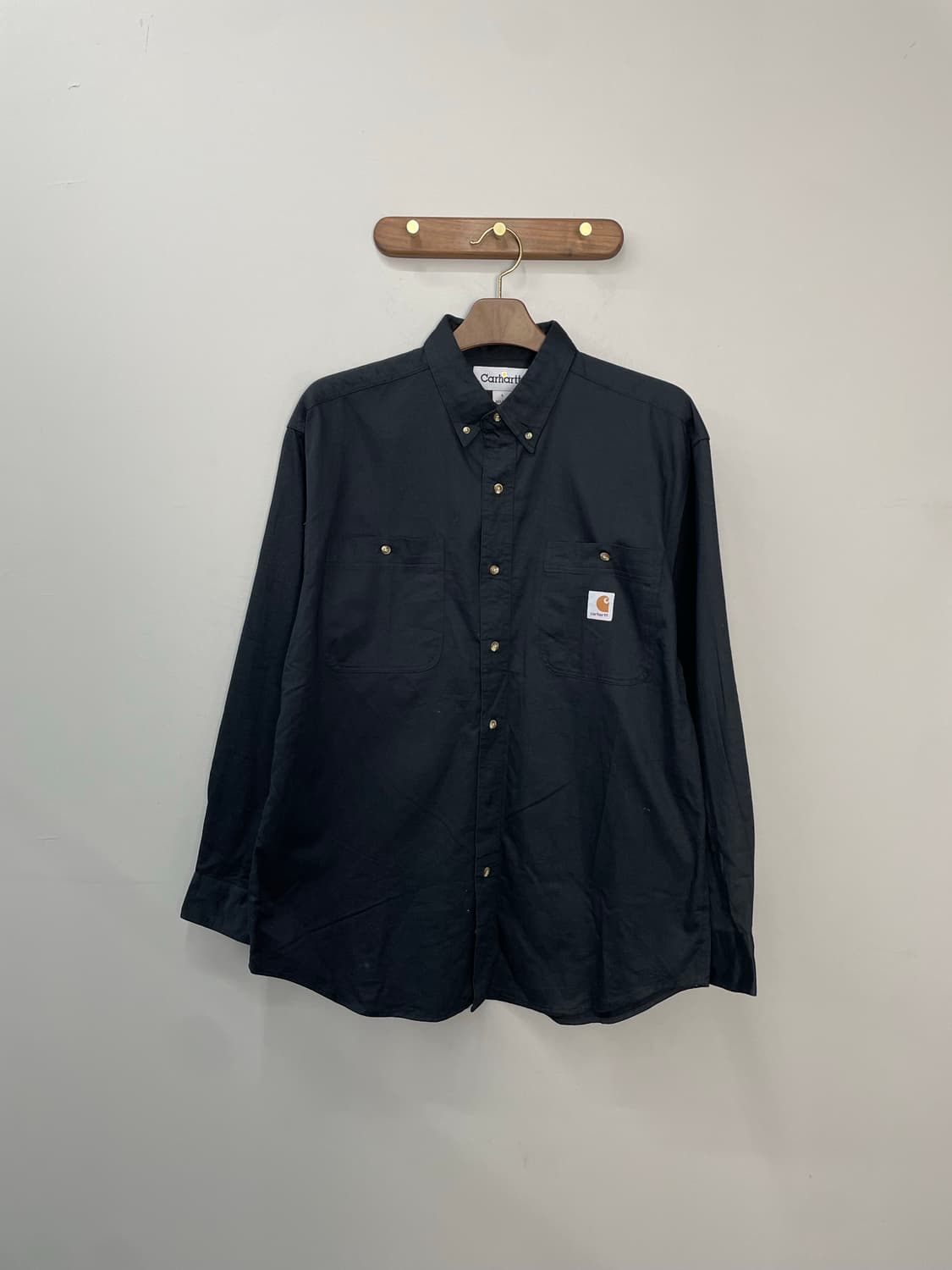 칼하트 블랙 워크 셔츠 H1093 상품이미지2