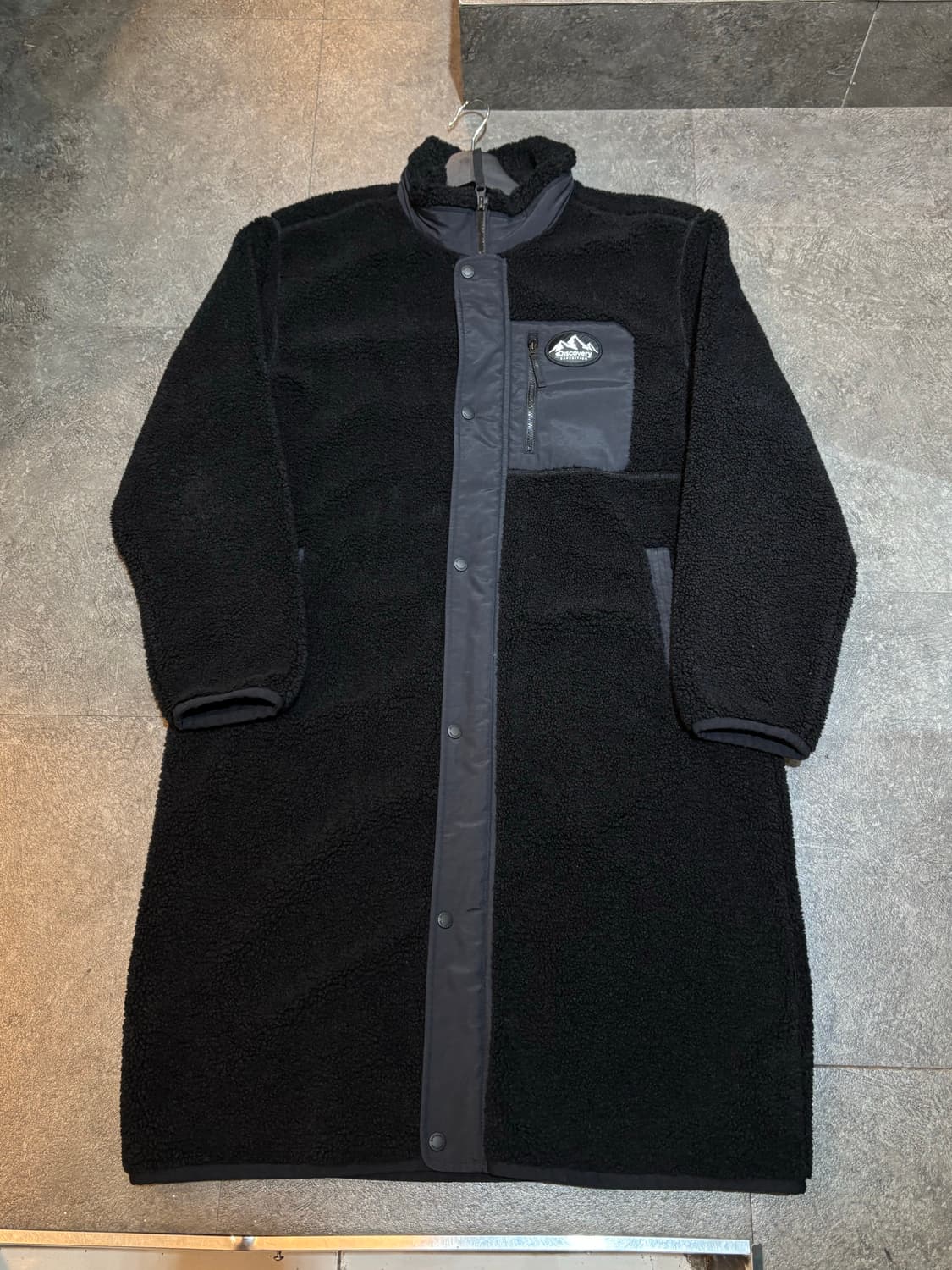 디스커버리 롱 후리스 뽀글이 자켓 블랙 100사이즈 상품이미지2