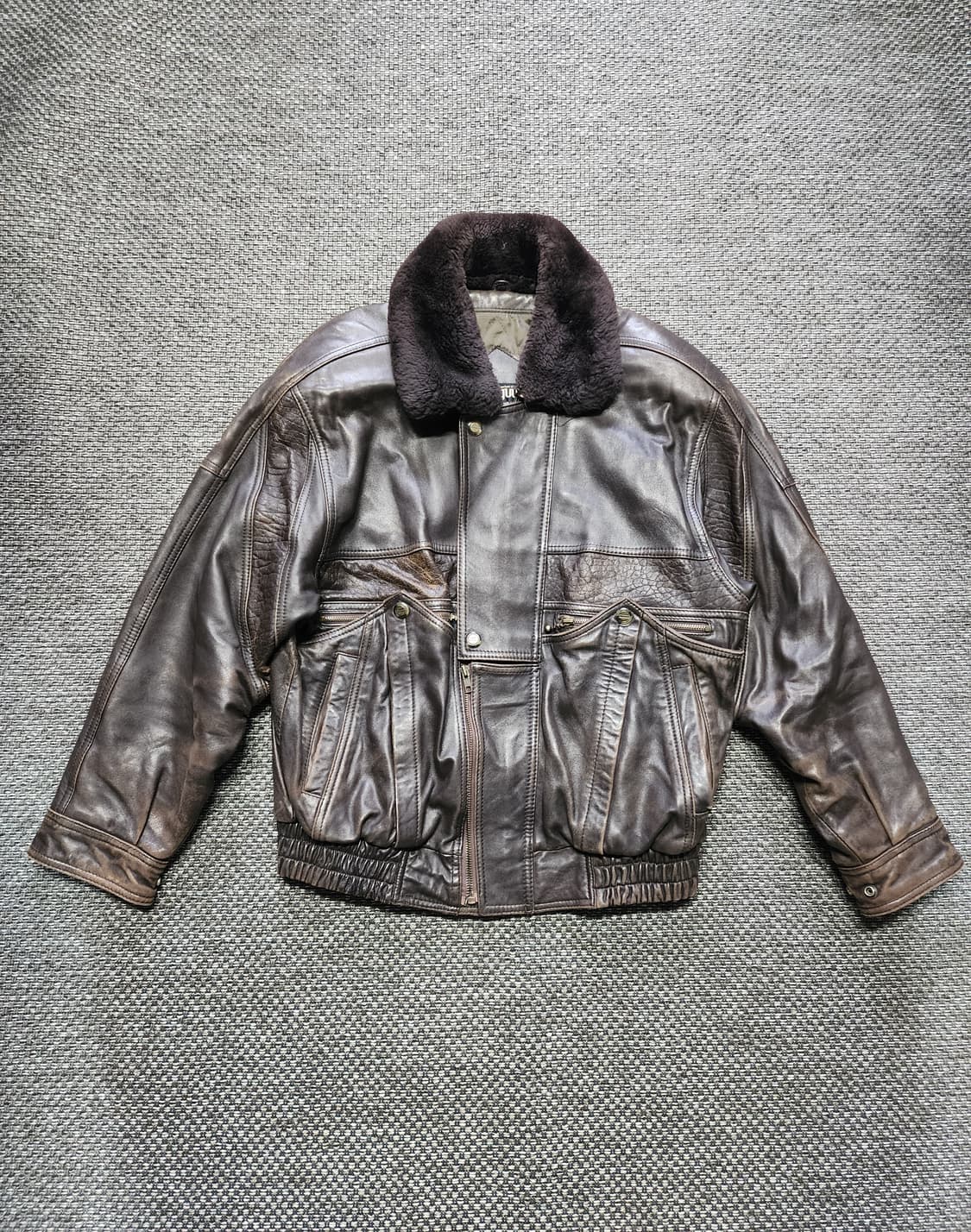 빈티지 브라운 양가죽 자켓 상품이미지1