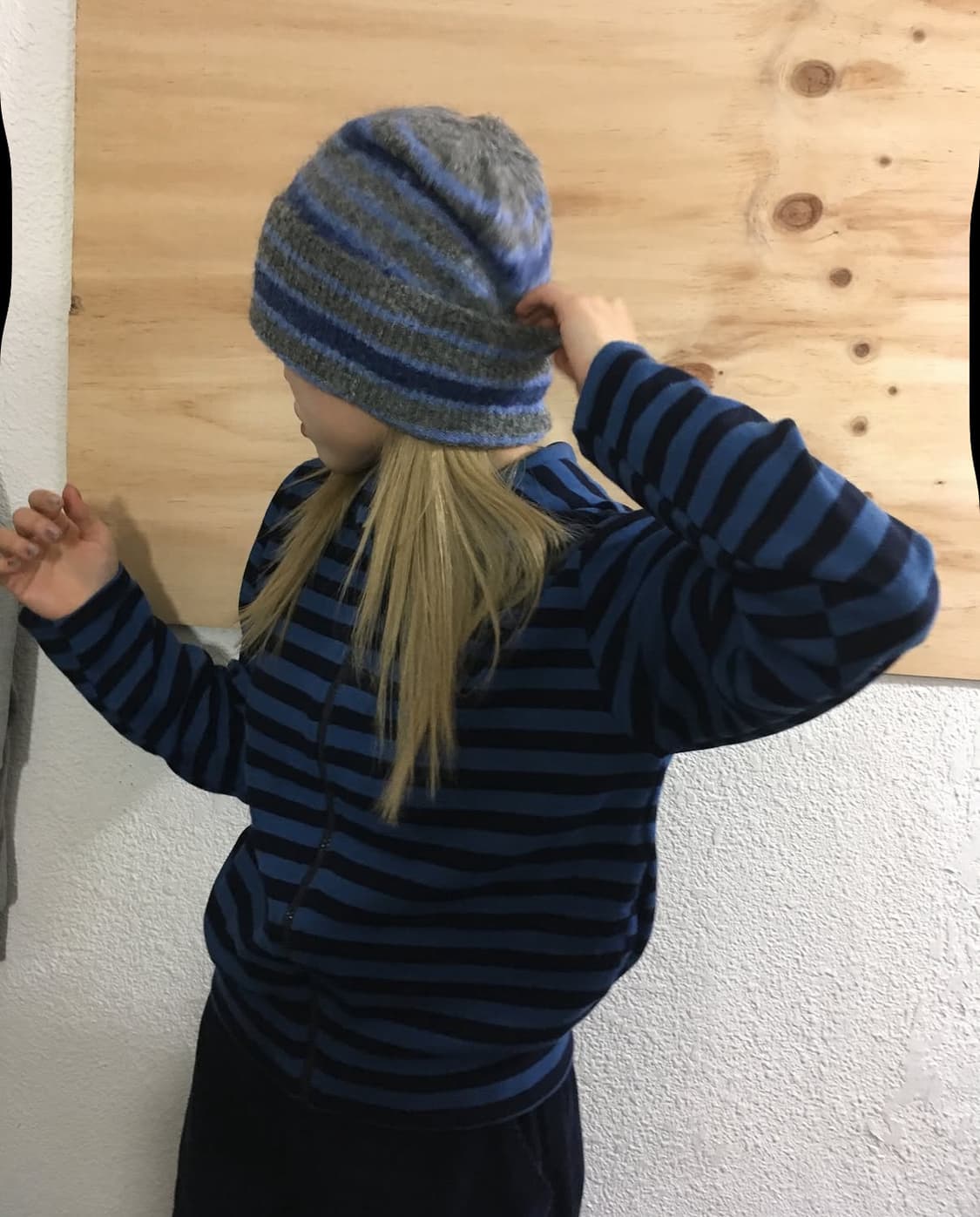 Soft stripe hood 네이비 스트라이프 후드집업 상품이미지2