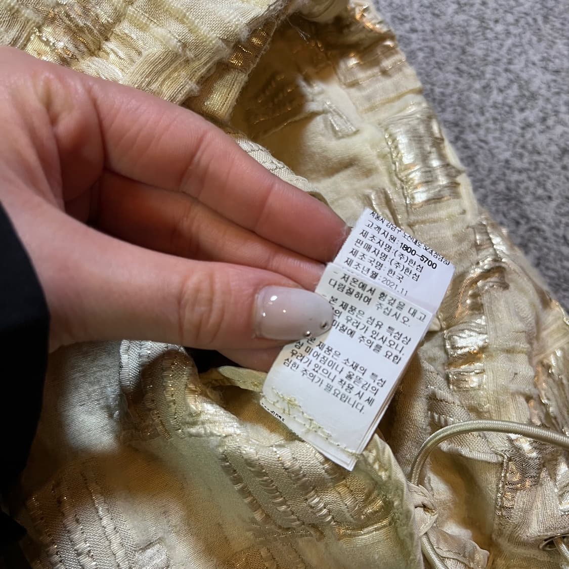 랑방 한섬 금사 하이넥 자켓 상품이미지7