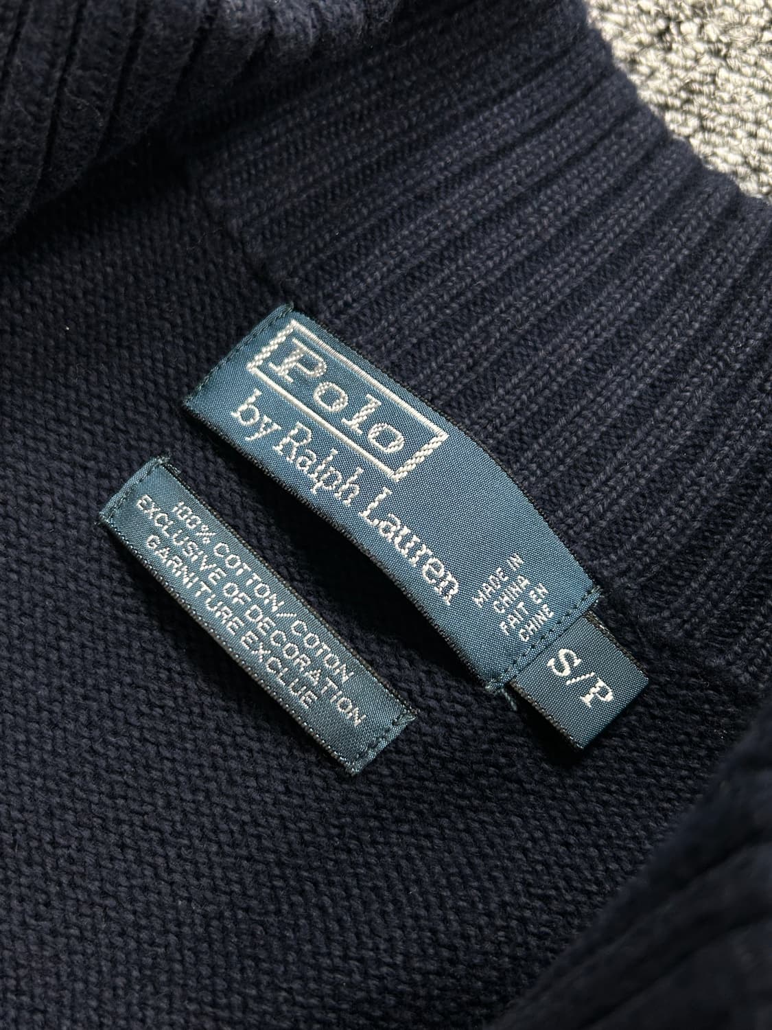 폴로 랄프로렌 네이비 하프집업 니트 S  상품이미지7