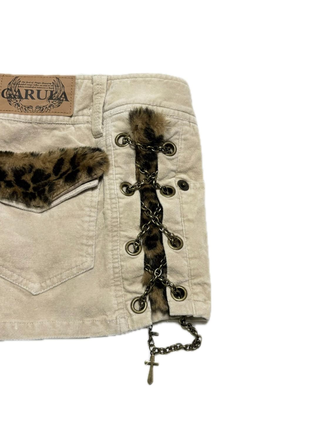 갸루 호피 퍼 스커트 펑크 punk d.i.a 상품이미지2