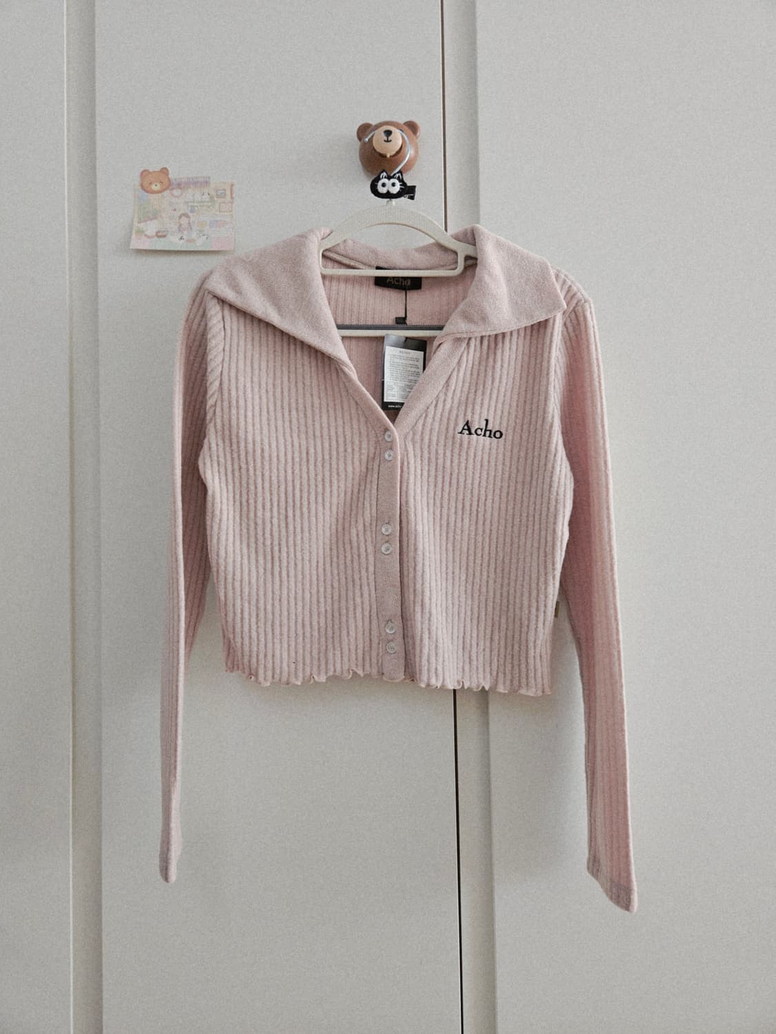 [새상품] acho 아쵸 기모 카라 니트가디건 상품이미지8