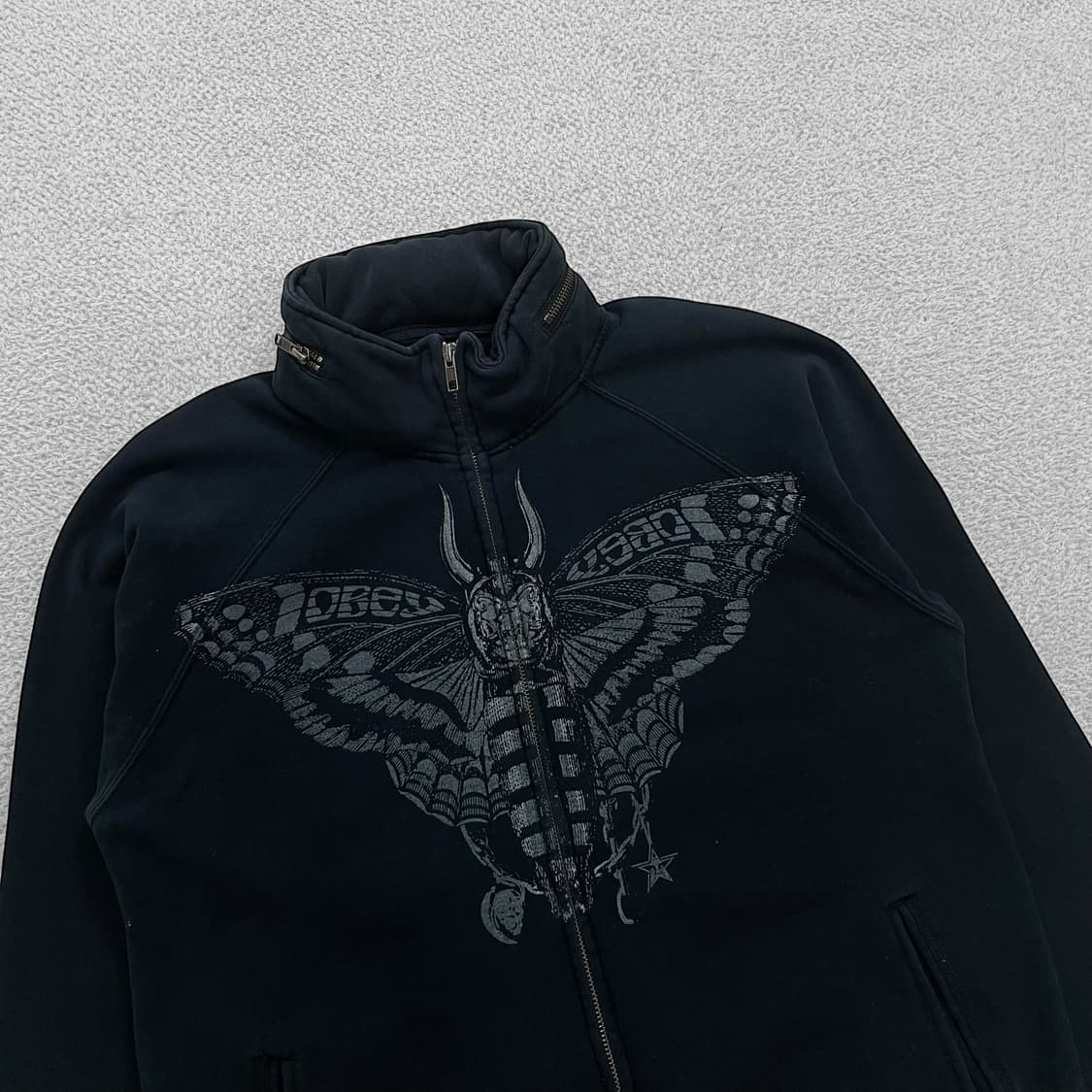 오베이 Obey 버터플라이 트랙 집업 자켓 블랙 상품이미지2