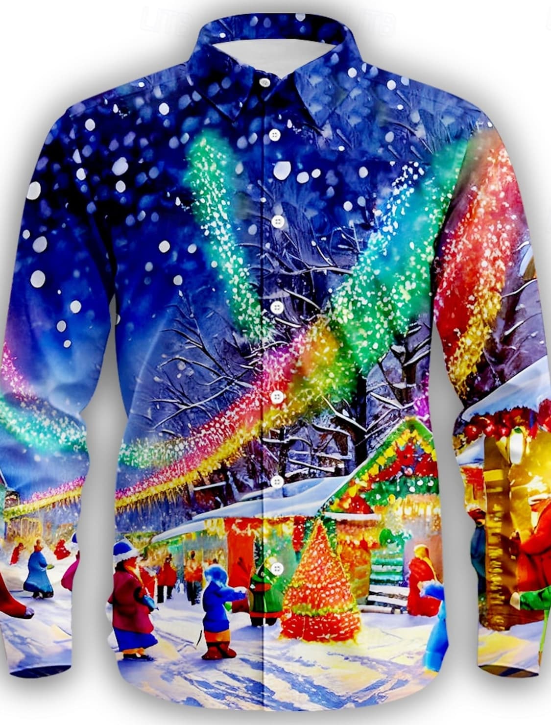 남성 크리스마스 산타크로스 셔츠 남방 의류 상품이미지3