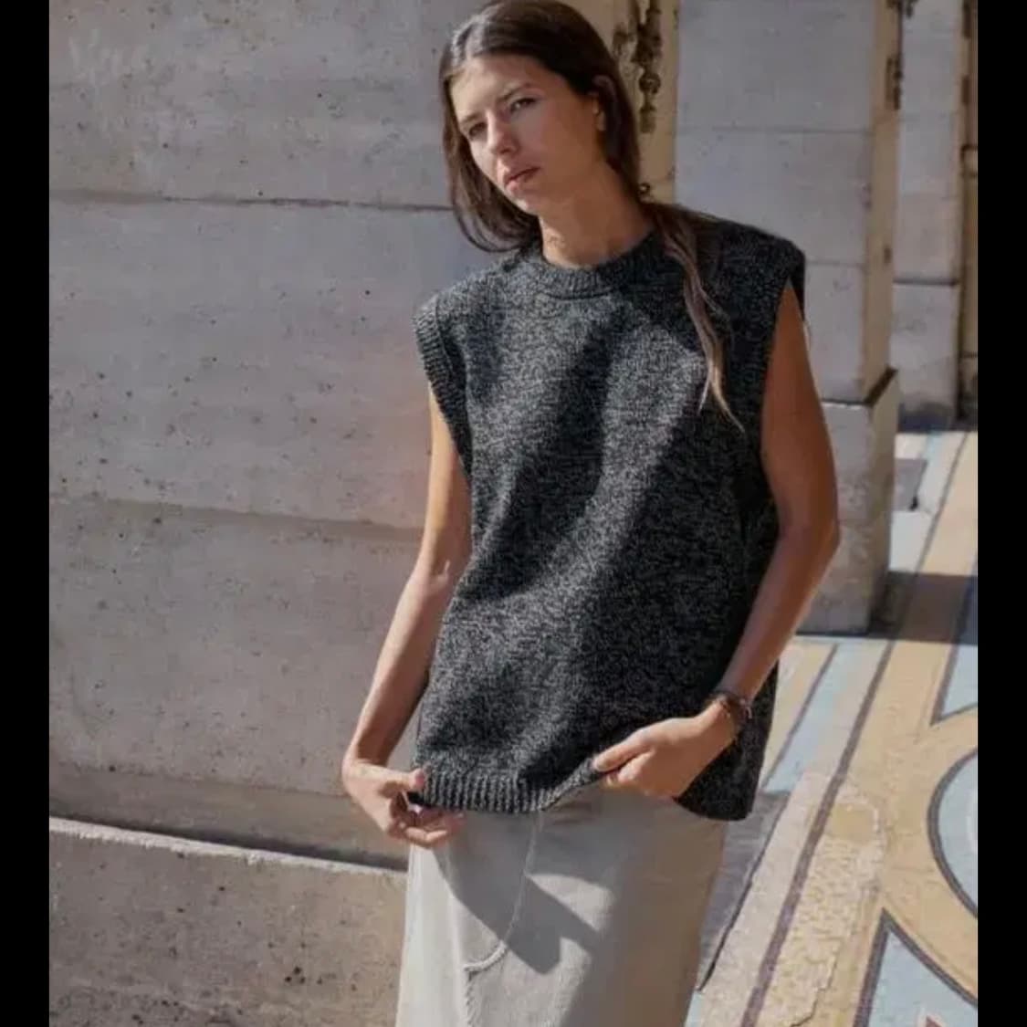 자라 오버사이즈 트위스트 니트 베스트 상품이미지2