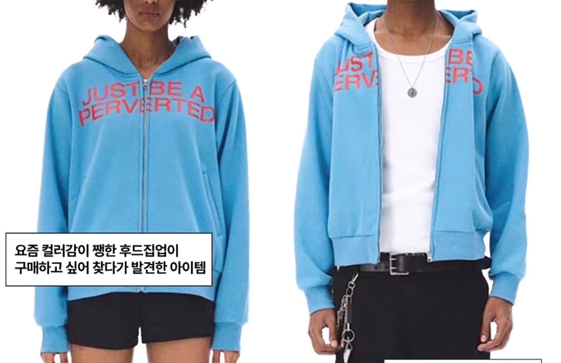 블루 후드집업 상품이미지2