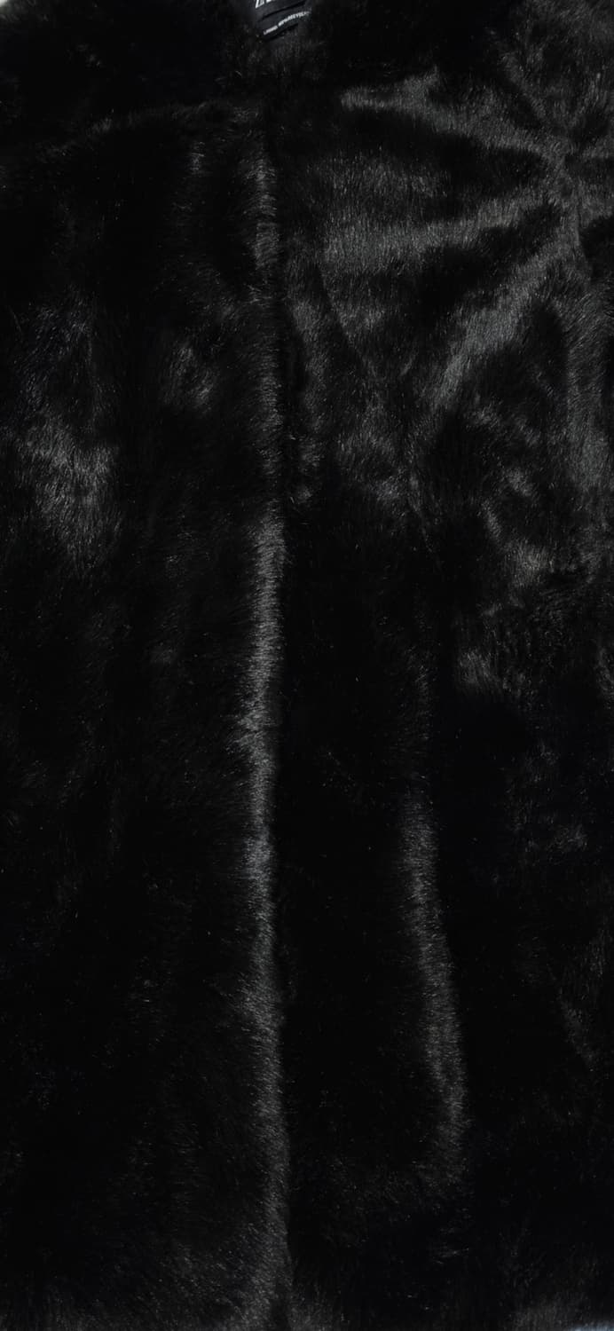 ZARA 후드 인조 퍼 자켓 XS 상품이미지5