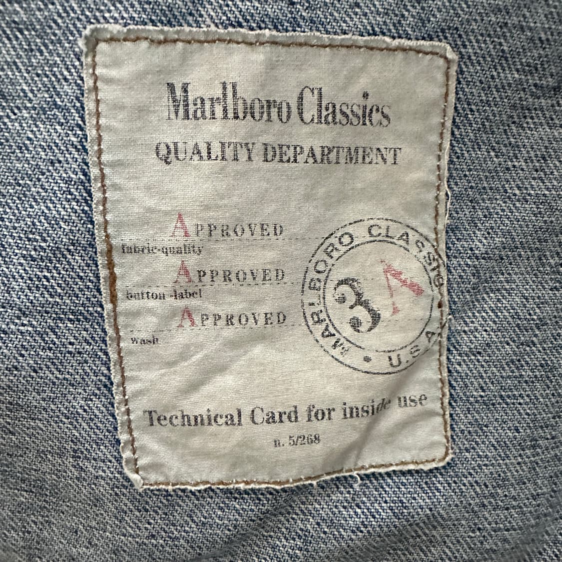 90’s Marlboro U.S.A 말보로 레더 패치클래식 데님 자켓 상품이미지8