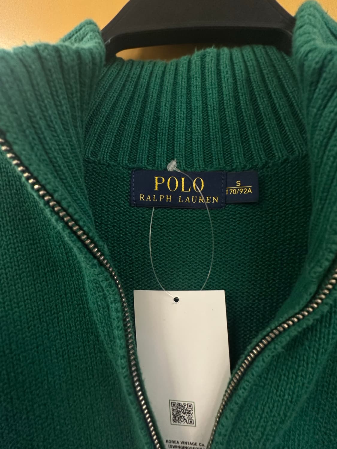 POLO 폴로 그린 반집업니트 상품이미지3