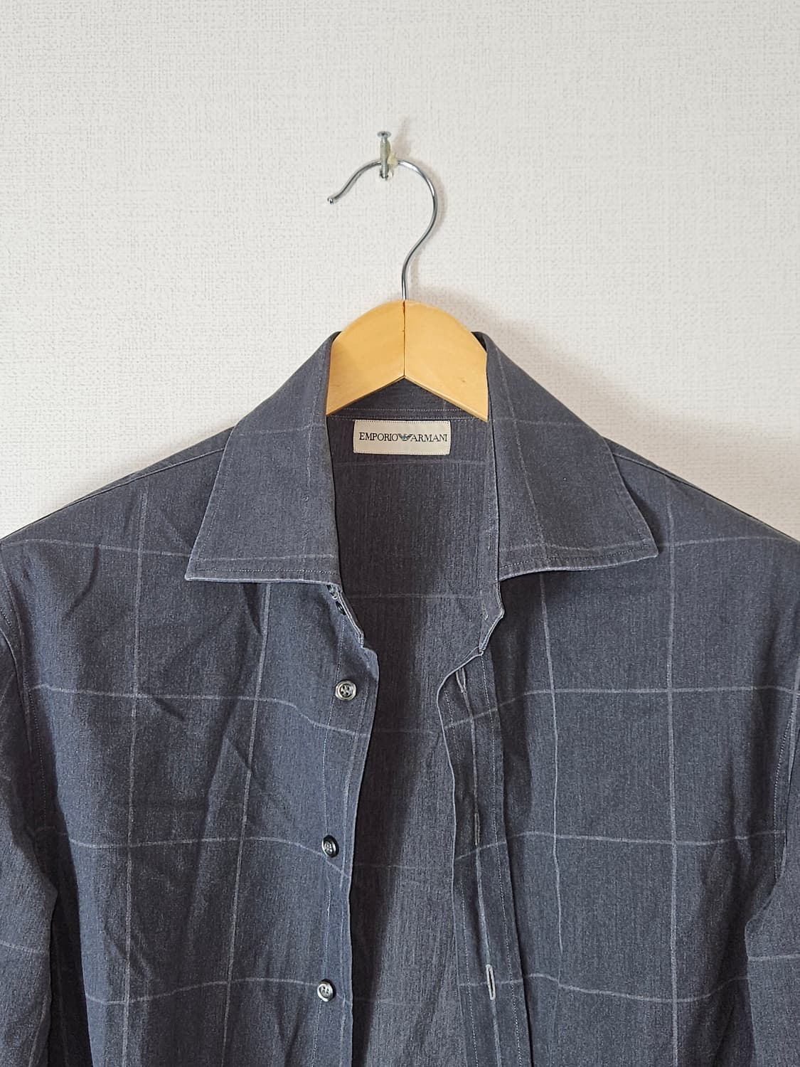 엠포리오 아르마니 이태리 체크셔츠 코튼 옴므 M 상품이미지2