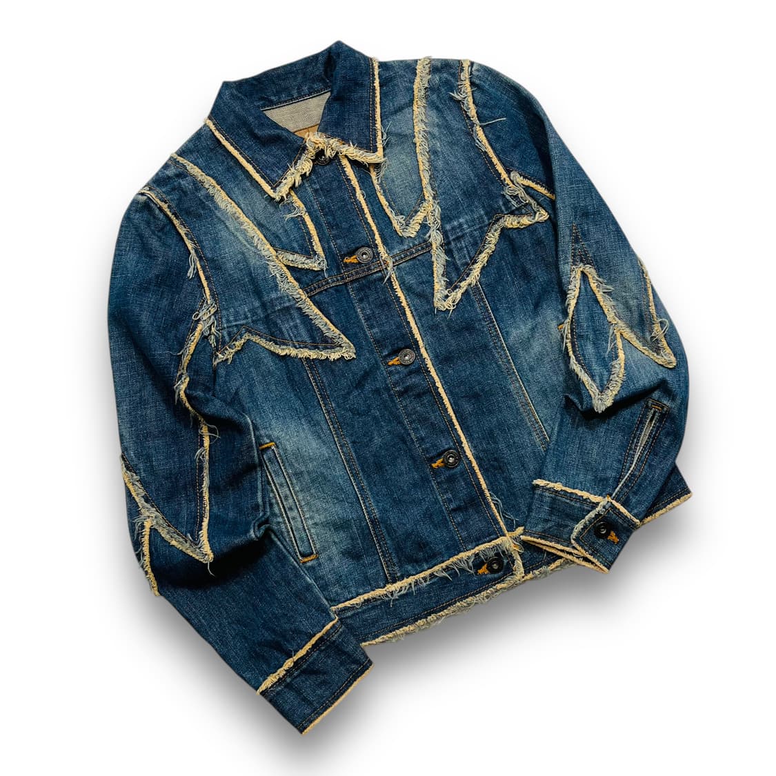 VIVAYOU Destroyed Western Denim Jacket 상품이미지2