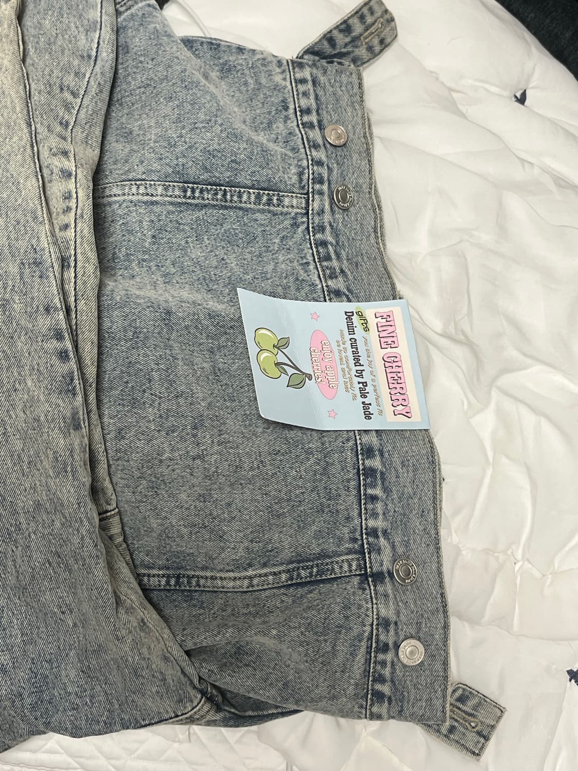 (새상품)크롭 청자켓 상품이미지9