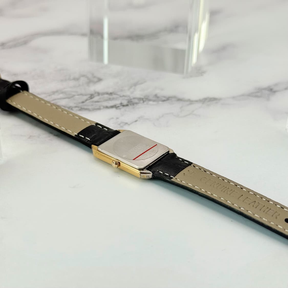 80s90s 빈티지 세이코 미니멀 골드 탱크 워치 상품이미지7