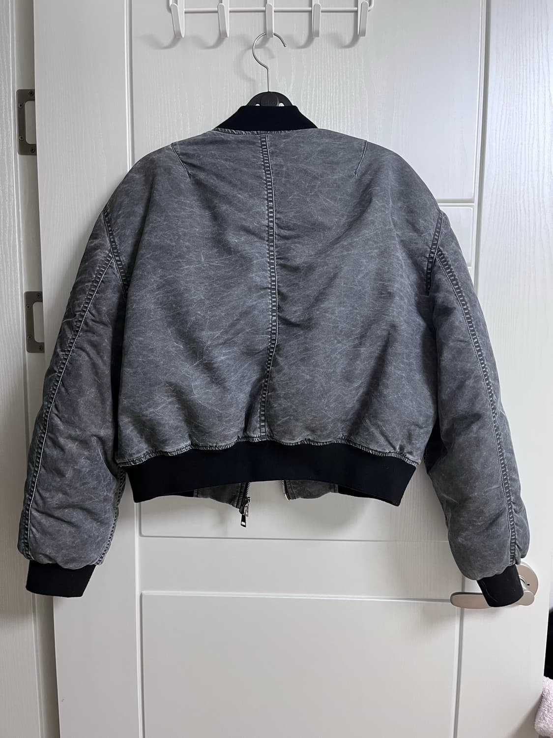 Lcdc crop bomber puffer jacket dustygrey 상품이미지6