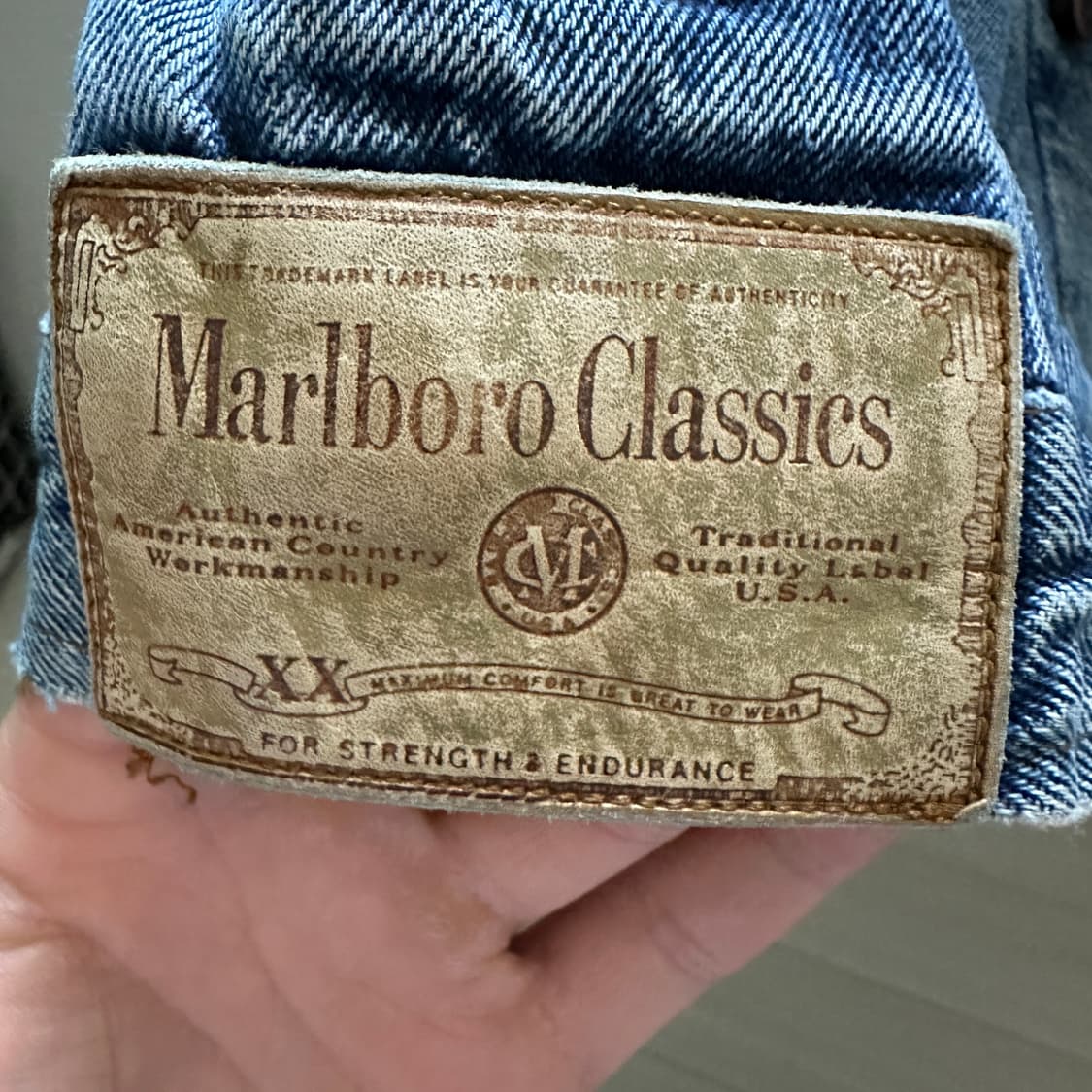 90’s Marlboro U.S.A 말보로 레더 패치클래식 데님 자켓 상품이미지5