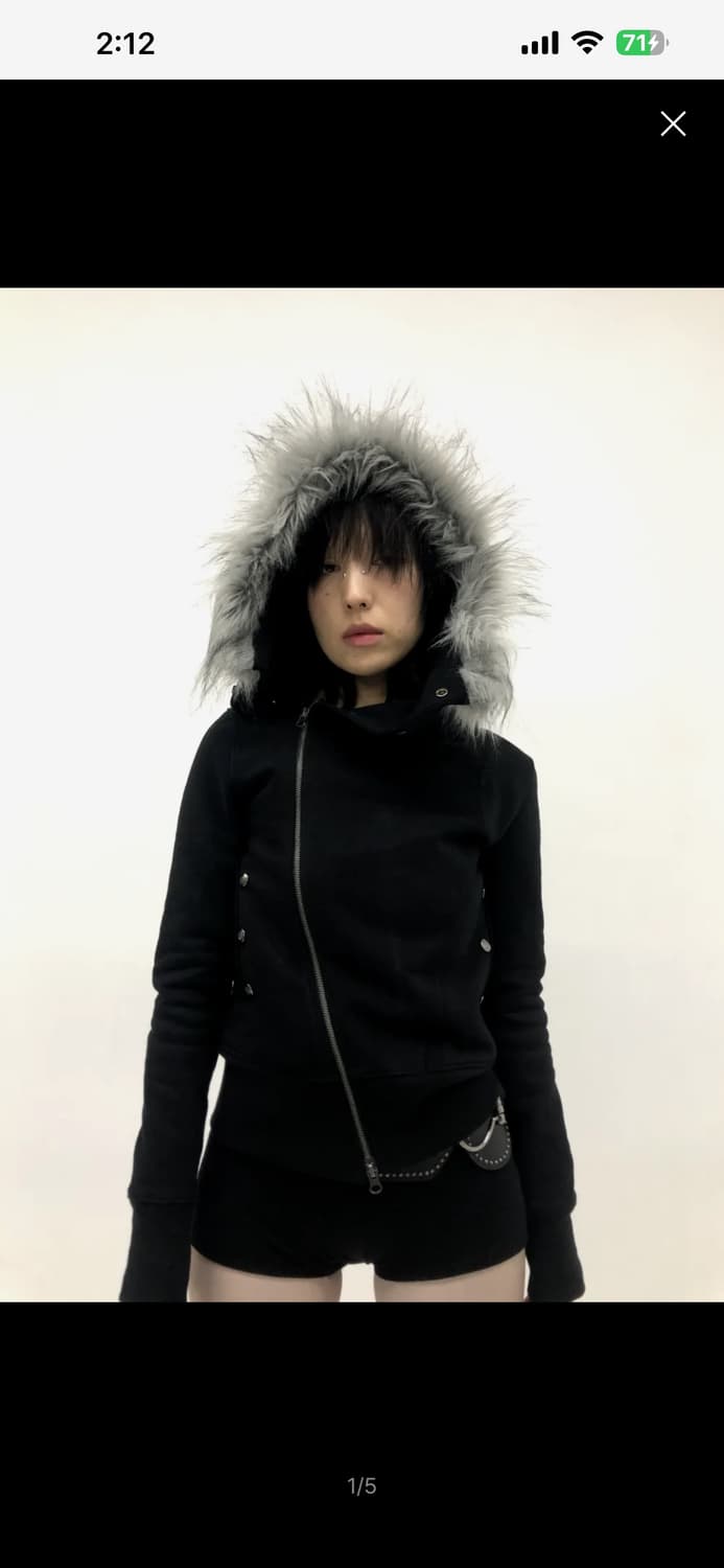 백백백 언 밸런스 퍼 후드 상품이미지1