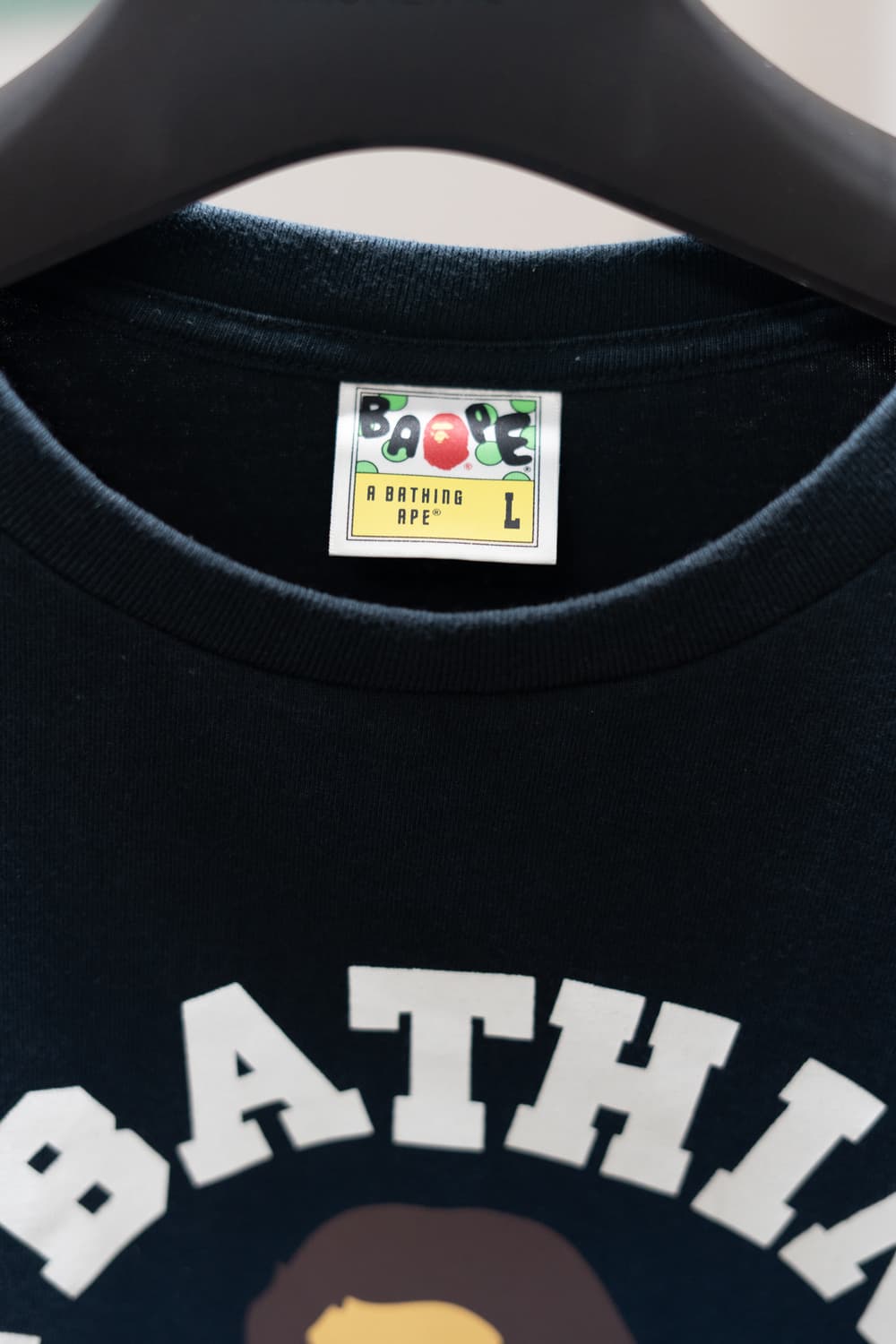 Bape College T-shirts Balck 상품이미지3