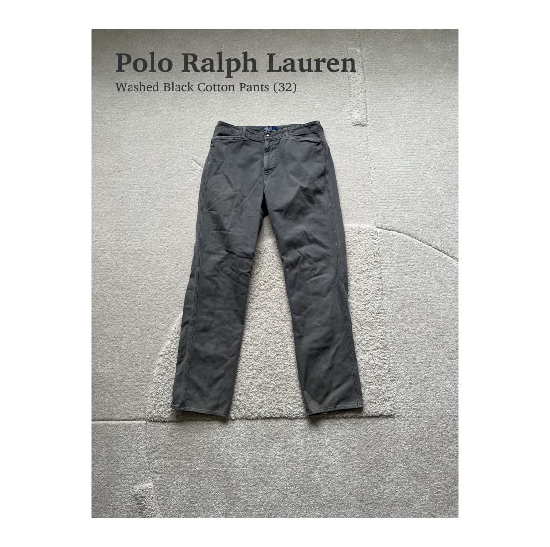 폴로 랄프로렌 워시드 블랙 팬츠 (31-32) 상품이미지1