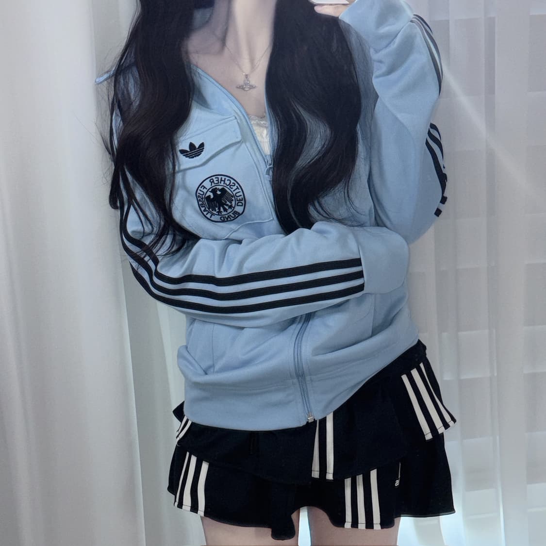 아디다스 독일 베켄바우어 스카이블루 대장급 져지 100 상품이미지2