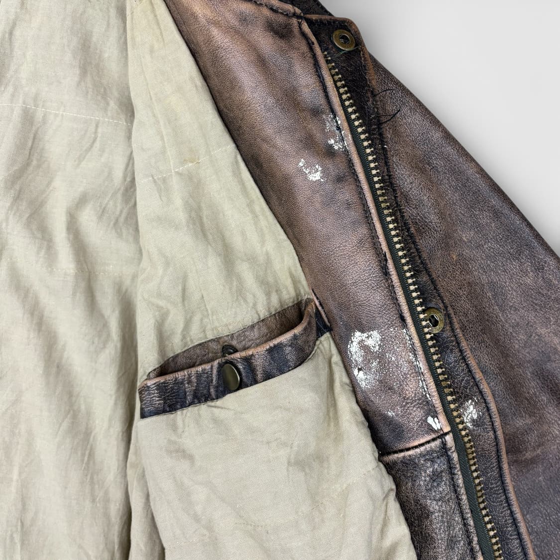 80's 바나나 리퍼블릭 레더 봄버 자켓 상품이미지8