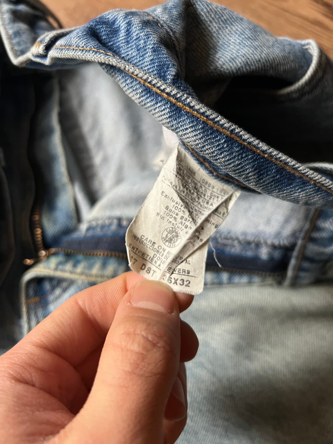 [36]90's 칼하트 Made in USA 빈티지 워싱 워크 데님 팬츠 상품이미지7